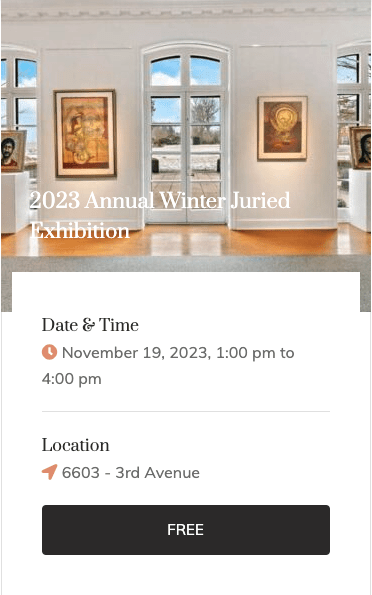2023 Annual Winter Juried Exhibition